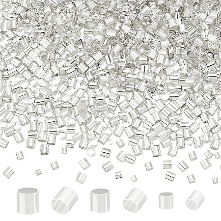 1500Pcs 3 Styles Brass Crimp Beads KK-LP0001-25-1