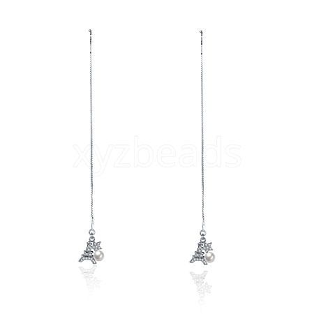 925 Sterling Silver Dangle Earrings EJEW-BB18694-1