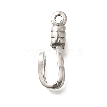 Anti-Tarnish 304 Stainless Steel Hook Clasps STAS-I321-71P-1