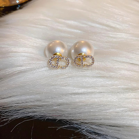 Alloy Imitation Pearl Stud Earrings WGC0511-47-1