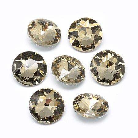 Pointed Back Glass Rhinestone Cabochons RGLA-T029-8mm-08-1