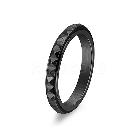 Rotatable Version Korean StyleRotatable Titanium Steel Finger Ring for Men's PW-WGAB2A4-31-1