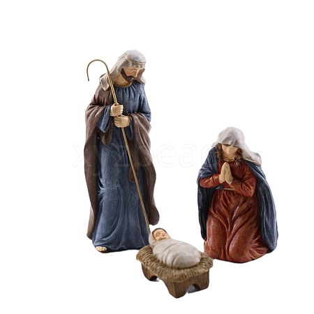 3Pcs Sharprepublic Christmas Nativity Resin Display Decorations PW-WGF29AF-01-1