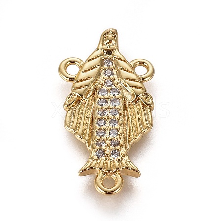 Brass Cubic Zirconia Chandelier Component Links ZIRC-F108-06G-1