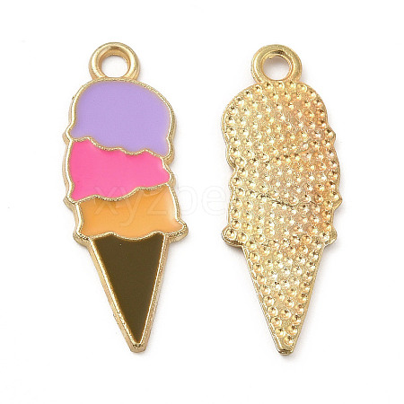 Summer Theme Alloy Enamel Pendants ENAM-B050-07G-03-1