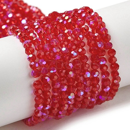 Electroplate Transparent Glass Beads Strands LS-EGLA-A035-T3mm-L07-1