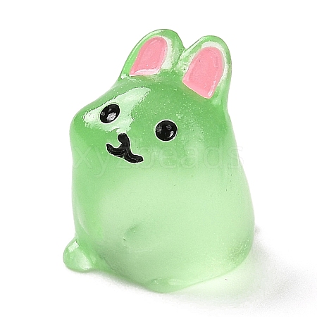 Rabbit Luminous Resin Display Decorations DJEW-F023-B04-1