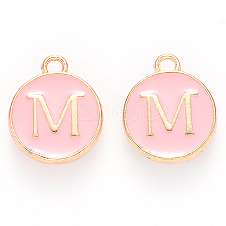 Golden Plated Alloy Enamel Charms X-ENAM-S118-07M-1