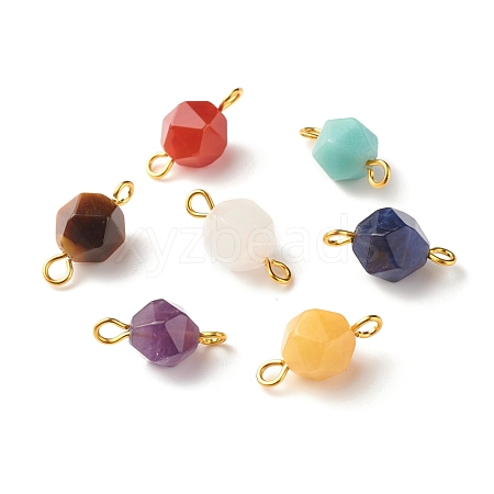 Natural Gemstone Links Connectors PALLOY-JF01237-1