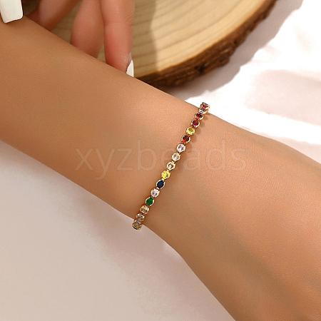 Minimalist Brass Pave Cubic Zirconia Tennis Bracelets for Women YE4484-3-1