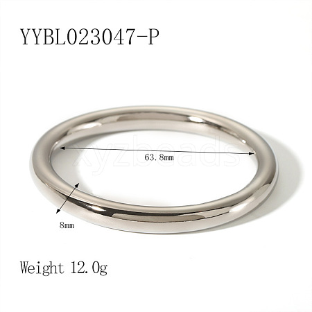 304 Stainless Steel Plain Bangles for Women ZZ2270-2-1