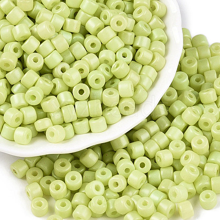 Opaque Baking Paint Glass Seed Beads SEED-T008-02L-1