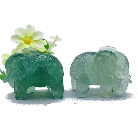 Natural Fluorite Elephant Display Decoration PW-WG3551A-02-1