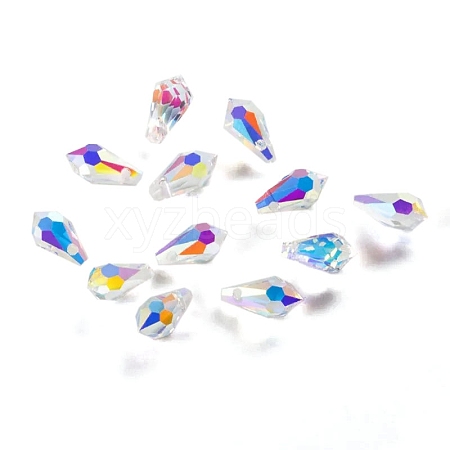 72Pcs Transparent Eletroplate Glass Charms PW-WG62C09-01-1