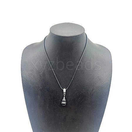 Non-magnetic Synthetic Hematite Gourd Pendant Necklaces WJ9079-2-1