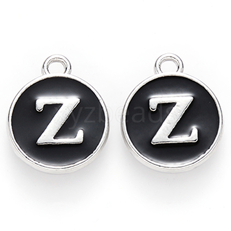 Platinum Plated Alloy Charms LS-ENAM-S118-02Z-P-1