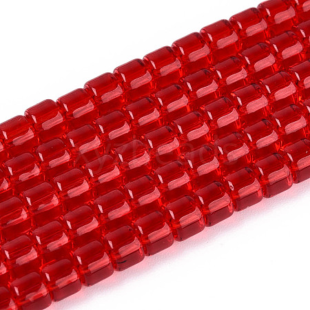 Transparent Glass Beads Strands GLAA-N065-4x4mm-A04-1