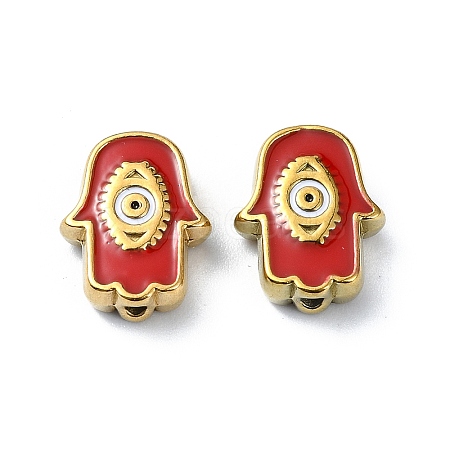 Ion Plating(IP) 304 Stainless Steel Enamel Beads STAS-Q318-10A-1
