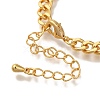 Letter COOL Brass Charm Bracelets for Women BJEW-L696-110G-3