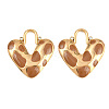 Valentine's Day 304 Stainless Steel Enamel & Crystal Rhinestone Pendants STAS-G394-04G-1