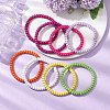 Acrylic Rondelle Beaded Stretch Bracelets Set BJEW-JB11020-01-5