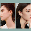 16Pcs 4 Styles Brass Stud Earrings for Women EJEW-TA0001-68-7