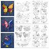 4 Sheets 11.6x8.2 Inch Stick and Stitch Embroidery Patterns DIY-WH0455-048-1