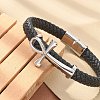 Braided Microfiber Leather Cord Bracelets BJEW-Q010-05A-2