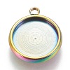 Ion Plating(IP) 304 Stainless Steel Pendant Cabochon Settings STAS-K202-03E-M-1