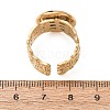 Woven Bezel 304 Stainless Steel Cuff Ring Components SA-CBAD8FA-01G-04-3
