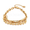 304 Stainless Steel Multi-strand Bracelets for Women BJEW-U026-08G-2