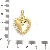 Brass Micro Pave Cubic Zirconia Pendants KK-M314-09G-02-3