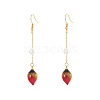 Stainless Steel & Pearl Flower Dangle Earrings for Women BB7854-1