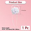 1Pc Retro Cloth Rose Flower Waxed Cord Wrap Choker Necklaces for Women NJEW-CP0001-05B-2
