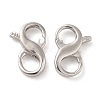 Rhodium Plated 925 Sterling Silver Double Opening Lobster Claw Clasps LS-STER-Q187-01B-P-1