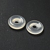 Natural White Agate Donut/Pi Disc Charms G-G142-01V-2