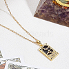 Brass with Cubic Zirconia Pendants Necklaces NJEW-LP0001-45K-G-3