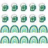 20 Pcs Saint Patrick's Day Acrylic Beer & Clover Charms for Jewelry Necklace Earring Making Crafts JX415A-1