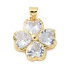 Brass Micro Pave Cubic Zirconia Pendants KK-K298-07B-G-1