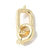 Brass Fold Over Clasps KK-U052-23G-1