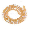 Frosted Transparent Glass Beads Strands GLAA-T032-T4mm-MBB08-2
