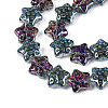 Electroplate Transparent Glass Beads Strands EGLA-N020-02F-3