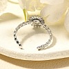 304 Stainless Steel Open Cuff Rings for Women RJEW-R010-02S-3