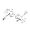 Alloy Double Axe Connector Charms PALLOY-N176-125P-2