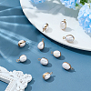 10Pcs Electroplate Natural Baroque Pearl Keshi Pearl Pendants PEAR-ME0001-01-5