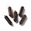 Natural Bronzite Double Terminated Pointed Pendants G-G926-01P-14-1