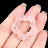 Natural Rose Quartz Hollow Flower Pendants PW-WG95796-06-1