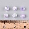 Transparent Spray Painted Glass Beads X1-EGLA-N018-4mm-02-4