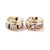 Brass with Crystal Rhinestone Spacer Beads KK-G418-14G-A-2