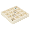 16-Slot Microfiber Jewelry Display Trays AJEW-WH0031-15B-1
